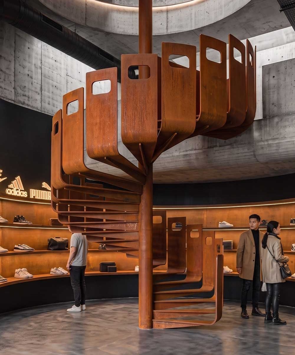 molte-verde-ilham-metal-merdiven-3 Metal corten spiral merdiven tasarımları