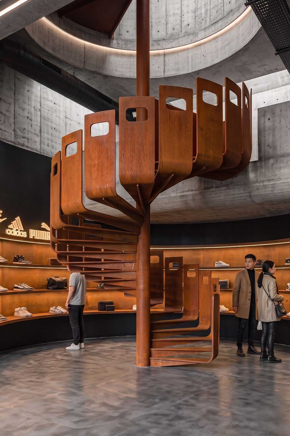 molte-verde-ilham-metal-merdiven-3 Metal corten spiral merdiven tasarımları